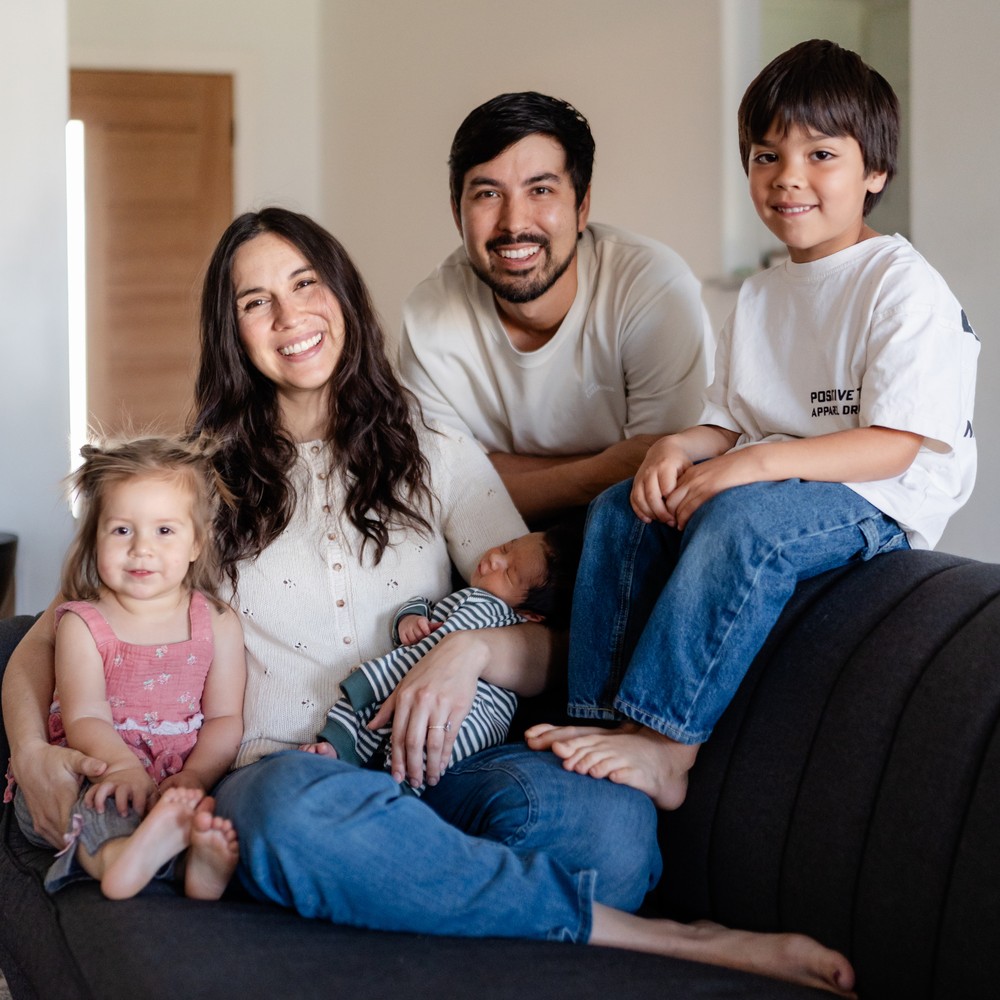 Jenessa Wait with her husband Ben and their three children